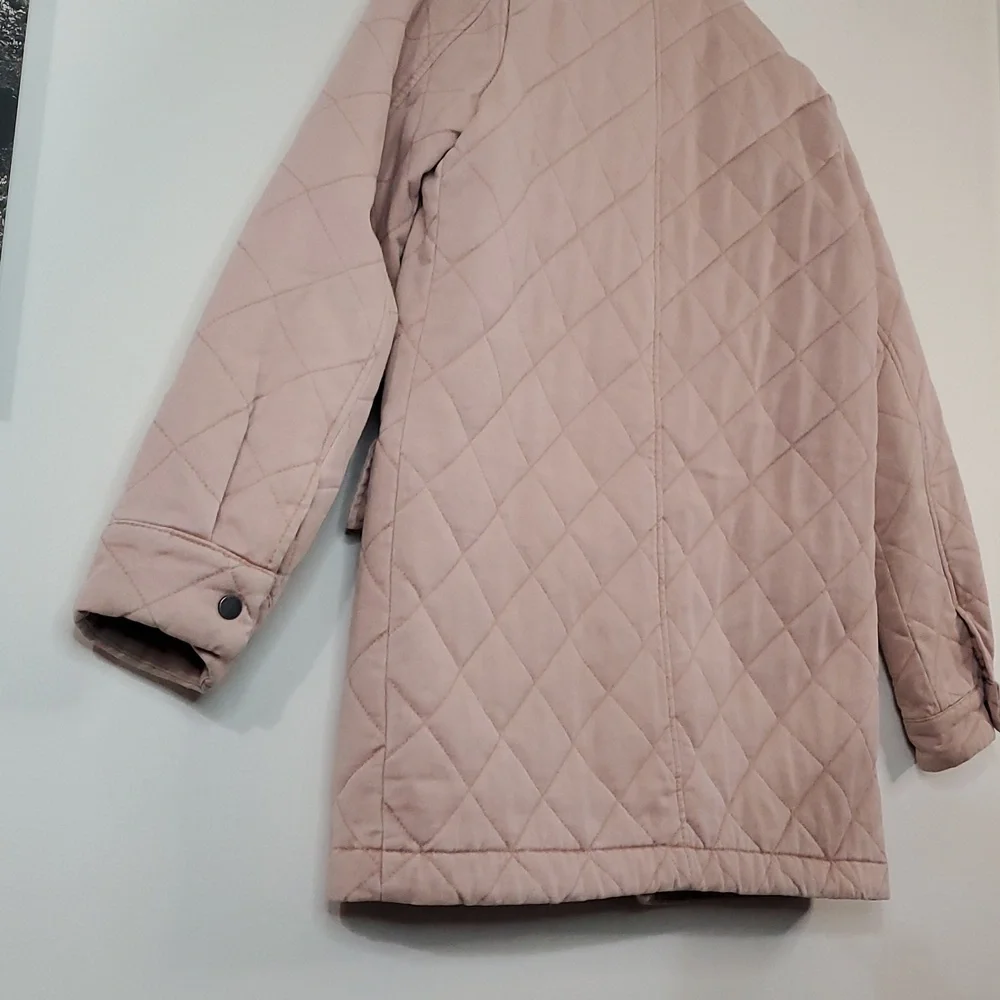 Joie Quilted Barn Jacket Size Small Preppy Utility Blush Pink - Picture 11 of 14